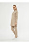 Hijab-Embroidered Beige Health Technician, Technician Uniform Lycra Scrubs Women (Compliant with New Regulations - Moth) - 3
