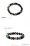 Snowy Obsidian Men's Bracelet |   Balance & Transformation |   Natural Stone - 2