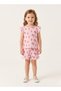 Girls Pink Tulip Print Shorts Set