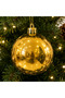 Set of 6 8 cm Shiny Christmas Tree Ornaments with Balls and Hangers Christmas Pine Tree Decoration - 3