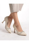 Women's pointed-toe pumps with stone embellishments and a 8cm stiletto heel - 2