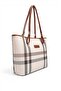 Cream - Tan Plaid Women's Shoulder Bag Sp1282 - 2