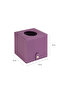 Napkin Holder, Boutique Tissue Box, Tissue Paper Storage Box, Vegan Leather, 13*13*13 Cm. Lila - 5