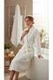 Plus Size Summer Bathrobe Cream Beach Robe - 6