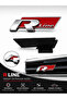 Volkswagen Passat R Line Red Front Grille Logo Metal Emblem - 3