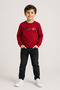 Spider-Man Embossed Text Printed Red Boys' Sweatshirt - 2