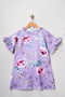 Girls' Floral Print Ruffle Sleeve Summer Dress - 2