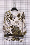 Women's Plus Size Lycra Crew Neck Patterned Three Quarter Sleeve Mom T-Shirt Combed Cotton Blouse - 2
