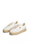 Women's Monogram Logo Patterned Low-Top Comfortable Sole Ecru Sneaker - 2