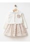 Vintage Style Lace Children's Dress and Knitwear Cardigan Double Set - 3
