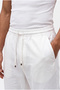 Men's Baggy Linen Trousers White - 2