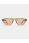 Paron Transparent Khaki Green Frame Pink Glass Special Trend Color Premium Limited Stock Sunglasses - 3