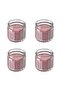 HÖKGÖK 4-Piece Scented Glass Candle Set – Red Berry, Light Pink, 12-Hour Burn