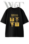 Nirvana in Utero Design Printed Unisex Black Oversize T-Shirt