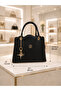 3-Piece Women's Bag Set: Black Shoulder Bag, Mini Bag, and Portfolio Bag - 3