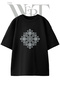 Vyshyvanka Pattern Design Printed Unisex Black Oversize T-Shirt