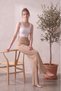 High Waist Wide Leg Striped Camisole Summer Pajama Bottoms - 6