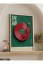 Red Plaque One-Piece Wooden Framed Painting - 3