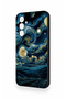 Samsung A54 Compatible Starry Night Patterned Silicone Case - 4