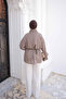 Brown Waist-Tie Striped Loose-Fit Shirt - 5