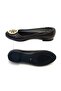 Genuine Leather Ballet Flats with Metal Buckle - 5