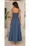 Busem Women's Giped Strappy Maxi Dress Summer Comfortable Cut Daily Stylish Dress - 4