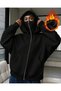 Stay Wild Detailed Full Mask Loose Cut Cardigan - 3