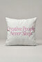 Pink Creative People Never Sleep Written Cushion Cover 275 – Creative Pink Design 45X45 cm