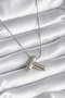 316L Steel Silver Color Bubble "T" Letter Model Women's Necklace