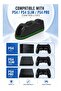 PS4 Controller Dual Charging Dock Station with LED Charging Indicators, Fast USB Dual Charger Stand Compatible with PlayStation 4 / PS4 Slim / PS4 Pro Wireless Controllers, Black - 7