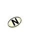 Double Layer Embossed Oval Letter N Special for Labelers - High-Quality and Stylish Design Oval Glass Ornament Letter N - 2