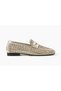 Royal Genuine Leather Gold Daily Comfortable Women's Braided Loafer Shoes - 2