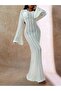 Patterned Long Cotton Openwork Beach Dress - 2