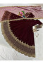 Maroon Faux Georgette Gown - HRT7022 | Maroon-Size:M-38-Inches - 5