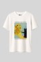 Van Gogh Printed Unisex Off-White T-Shirt 100% Cotton Art-Themed Vintage Painting Patterned Loose-Fit T-Shirt - 3