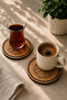 Set of 6 Anchor Patterned Mdf Coasters and Stand - 4