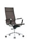 High Back Office Chair | Steel Chrome Armrest & Chrome Base Office Chair