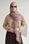 Lilac Floral Pattern Muslin Shawl - 2