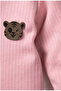 Ribbed Long Sleeve Double Set with Teddy Bear Detail - Top and Bottom Set - 8