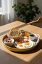 Gold Stainless Steel Multi-Purpose Catering and Presentation Tray 27cm, High Edge Round 1Pc - 3
