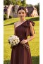 One-Shoulder Midi Length Flared Evening Dress with Lining and Bow Detail for Wedding, Engagement, Graduation, and Special Occasions - 6