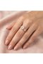 Adjustable Pink Flower and Zircon Stone Women's Ring - 5