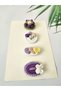 Thin Hair Baby Hairpin Baby Girl Accessory Handmade Baby Fashion Antiallergic 100% Cotton 4-Piece Hairless Baby Hairpin (0-3 Years) - 3
