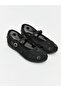 Lcw Steps Black Mesh Detailed Girls' Ballerinas