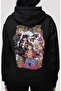 One Piece Characters Monkey D. Luffy Roronoa Zoro Anime Back Printed Unisex Oversize Combed Cotton Hoodie - 3
