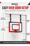 Electronic Basketball Set with Automatic Scoring and Sound, 17-Inch Over-Door Mini Hoop, Adjustable Straps, Suction-Cup Stability, Ball and Pump, Requires 3 AAA Batteries, Ages 5+ - 2