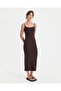 Brown Ecovero ™   Viscose Wrap Dress with Adjustable Straps and Detachable Skirt - 2