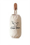 Carpe Diem Embroidered Hangable Light Cream Linen Bag Holder/Shoe Cover Bag Embroidered Organizer Storage Bag 20X40 cm