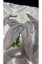 Stone Detailed Large Bow Hair Clip with Fabric Automatic Clip - 2