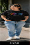 Women's Plus Size Basic Positive Digital Printed T-Shirt